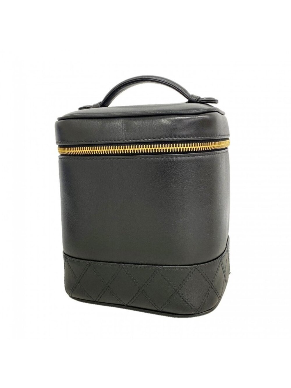 Chanel Vanity Bag Bicolor Lambskin Black Gold